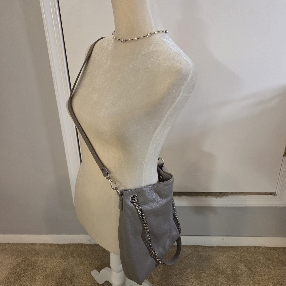 Michael Kors Gray Leather shoulder bag, Medium Jet Set comes w/o MK dust bag - Picture 7 of 8